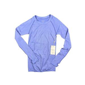 NEW Buffbunny Women's Long Sleeve Back Cutout Workout Top Violet Size Medium